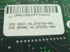 Compaq 273761-001 PCI video card — close-up of label showing CPQ ASSY NO. 273732-001 and CPQ SPARE NO. 273761-001
