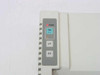 HP 2225D ThinkJet printer control panel showing PWR indicator light, font select button, LF and FF buttons