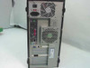 Bass 3000Z tower PC — rear panel close-up showing I/O bracket with PS/2, USB 2.0, DB25 parallel, DB9 serial, VGA, and 3.5mm audio connectors