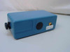 Hudson Ventronics 5595 Oxygen Analyzer – top and side view showing light blue enclosure, sensor port, battery compartment door, and identification label