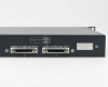 SMC TigerStack 3312TC — rear stacking connector close-up showing 'Connect to Lower Unit Port B' and 'Connect to Upper Unit Port A' labeled connectors