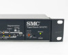 SMC TigerStack 3312TC — right-side front panel close-up showing segmentation controls, Unit ID dial, Power and NMM indicators