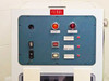 Cabinet control panel labeled FEB01 with pump dispense controls for APD Tank, GAP ETCH, and Nitric Tank, two indicator lights