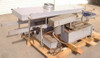 Technical Devices Mark I-C wave soldering machine – opposite side view showing drive motor assembly, solder pot section, and flux collection tray
