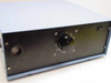 Staco SQ 1010 Variac cabinet — front panel close-up showing large rotary control dial and analog meter on left side