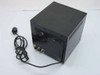Hitachi 9-inch B&W CCTV monitor – rear view showing vented enclosure and BNC video connectors with power cord