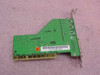 AvanceLogic SC4000 PCI sound card — rear/solder-side view showing barcode label ALSA3M612400 and orange QC sticker