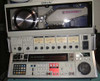 Sony BVH-2500 broadcast VTR front panel close-up showing tape path, VU meters, transport controls, numeric keypad, STILL display, and jog/shuttle knob