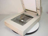 HP 9195A ScanJet Plus — lid open showing flatbed glass platen and scan head