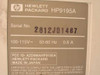 HP 9195A — bottom label showing model number, serial number, 100-115V 50-60Hz 0.6A rating, and Made in Japan