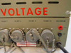 Varian 921-0014 rear panel close-up showing Pump 7 through Pump 10 connectors, Recorder output terminals (+ and –), and rating label: 115/130V, Phase 1, 50/60Hz, Amps 1