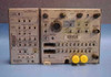 Tektronix 7D01 Logic Analyzer and DF2 Display Formatter plug-in modules – front panel view showing controls, switches, yellow BNC connectors, and labeling