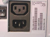 Sun SPARCstation 4 rear power inlet close-up showing IEC AC input and output connectors, rating label (100-240V 50-60Hz 4.6A), part number 600-3874-01, and service code S4-110