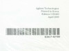 Agilent E3631A manual barcode label — Edition 5 E0400, April 2000, part number E3631-90100, printed in Korea