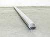 Angled close-up of opposite end of Thomson RoundRail stainless steel rod showing polished 1-inch circular cross-section