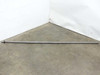 Thomson RoundRail 1" 440C stainless steel linear guide rod 78" full length overhead view on floor showing black end collar