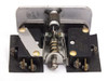 Honeywell V3-13 micro switch assembly — front-facing view showing dual switch mounting, spring mechanism, and bracket with GE QA80 marking visible