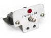 Honeywell V3-13 micro switch assembly 4AC2 — front view showing red indicator light and push button on metal bracket