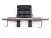 Zebra 105912G-057 Pressure Roller Flip Over Kit – front diagonal view showing roller, spring rod, and bracket assembly