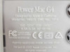 Apple Power Mac G4 M8570 – bottom label closeup showing model M8570, EMC 1914, and power rating 100-120V/200-240V 6.5A/3.5A 50-60Hz