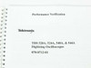 Interior title page of Tektronix TDS 520A 524A 540A 544A 070-8712-01 Performance Verification manual showing Tektronix logo and model list
