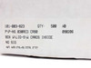 Zebra 101-003-823 product label — part number, qty 500, CR80 red, no signature, no holes or slots