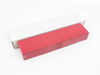 Zebra 101-003-823 red blank PVC ID cards 500-pack — sealed stack shown partially removed from white box