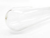 Close-up of the sealed rounded bottom tip of the 36-inch cold finger condenser glassware showing clear borosilicate construction