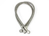 Swagelok SS-FM4SL4SL4-23 FM Series pair of 23-inch stainless steel braided hoses – full length view showing both hoses looped together