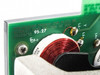 Nicolet 000-869102 Magnum End Plate Board PCB close-up — silkscreen label reading '000-869102 MAGNUM END PLATE BD, NICOLET INST MADISON WI USA, 10/28/92, 95 27' with red toroidal coil visible
