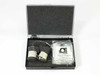 Omega SCASS-020U-60-SHX carry case interior showing both probes with ceramic sheaths wrapped and accessory bag stored alongside foam inserts