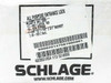 Schlage AL53PD SAT 626 box label showing model, latch number 11-091, strike 10-025, door range 1-3/8 to 1-7/8, 2-3/4 backset, and C keyway designation