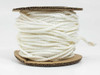 Intec TECSIL 01-604 braided silica fiberglass rope wound on a cardboard spool, front view showing white braided rope