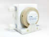 Wilden Unitec AODD air-operated double-diaphragm pump – front and left side view showing machined plastic body and inlet/outlet ports