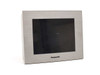 Panasonic GT21 AIGT2230H 5-inch STN LCD HMI panel angled front-left view showing brushed metal enclosure