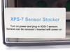 Cosmos XPS-7 Sensor Stocker interior label reading XPS-7 Sensor Stocker with XDS-7 sensor operating instructions