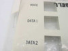 Hubbell FPL13VD1D2 wall plate face showing three labeled keystone openings: Voice, Data 1, Data 2