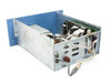 Hughes WD-12778 Interface Unit rear-left angle showing internal boards, ribbon cables, and rear I/O panel connectors