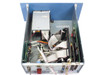 Hughes WD-12778 top-down interior view showing TEAC floppy drive, ISA backplane, multiple ribbon cables, and installed boards