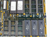Netstal MEM2 board close-up of silkscreen label reading NETSTAL MEM2 110.240.8679 with Mitsubishi SRM20100LLC70 memory ICs