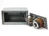Disassembled Temp-Tendor 428-8171R1 with enclosure open showing SE Variac autotransformer coil and internal wiring removed from chassis