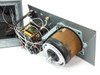 SE Variac autotransformer toroidal coil and front panel assembly removed from enclosure, wiring harness visible
