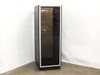 Industrial rackmount enclosure cabinet 32x26x72 – front view with smoked glass door closed, showing full height and black frame with silver trim