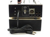 Rockwell Display Module Supply Controller side panel showing AC POWER toggle switch ON/OFF, multi-pin circular connector P1, and ventilation holes
