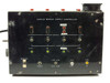 Rockwell Display Module Supply Controller top panel labeled DISPLAY MODULE SUPPLY/CONTROLLER showing per-rail ON/OFF switches, Manual and Auto Enable controls, green LED indicators, MASTER, RESET, LOC DIM, EXT DIM, DIM CONT, DIM TP controls