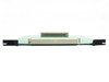 Jeol EXPNDR-S 886514461 backplane board — front edge view showing large multi-pin connector centered on bottom edge and smaller connector on top edge