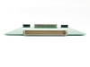 Jeol EXPNDR-S PCB — second edge profile view from slightly different angle showing large multi-pin connector at bottom edge and guide tabs on board ends
