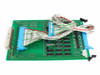 Jeol BP100644-01 172007-FK/TA Rack Buffer Scanner PCB card — top component side with ICs and attached multi-conductor cable harness