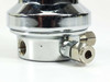 CONCOA Series 205 regulator base detail showing 1/4" FNPT inlet and outlet ports with compression fitting attached