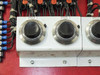 Volkmann drive control panel – close-up of Spectrol MOD 534 precision potentiometer knobs labeled Speed 1 and Speed 2 on white aluminum bracket